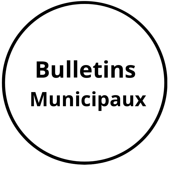 Circular badge labeled 'Bulletins Municipaux' in bold black text.